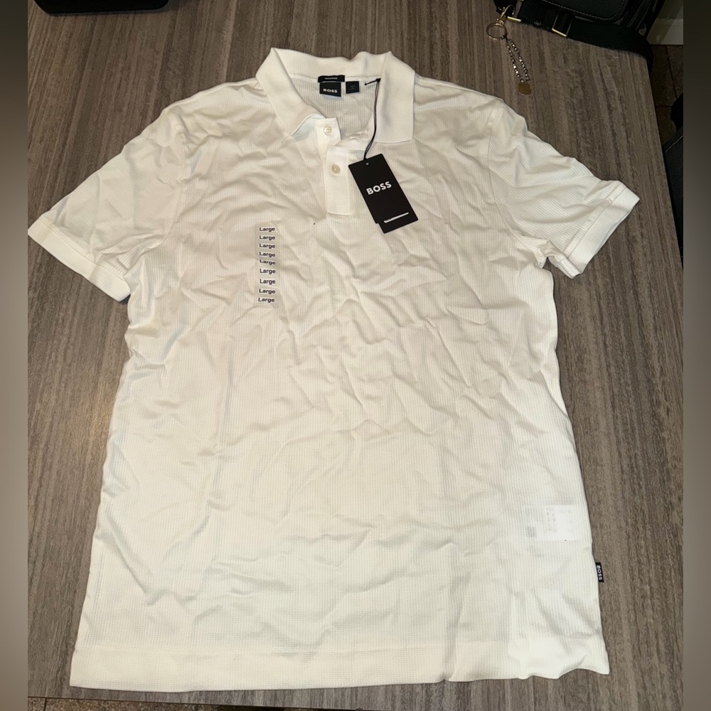 Boss Classic White Polo Shirt for Men